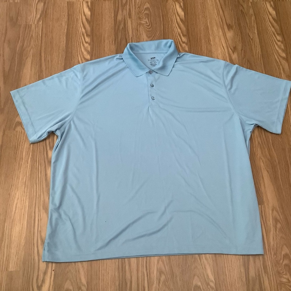 Ultra Club Performance 4XL Men's Light Blue Polo Shirt NEW